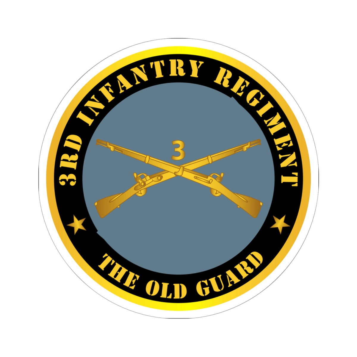 Kiss-Cut Stickers - 3rd Infantry Regiment -The Old Guard w Inf Branch