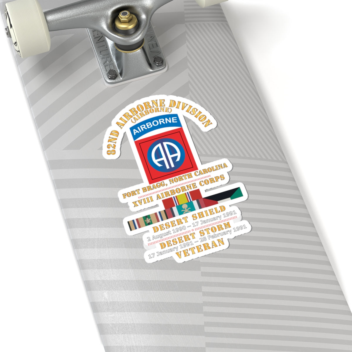 Kiss-Cut Stickers - 82nd Airborne Division - XVIII Airborne Corps - Desert Storm, Desert Shield Veteran - RVS X 300