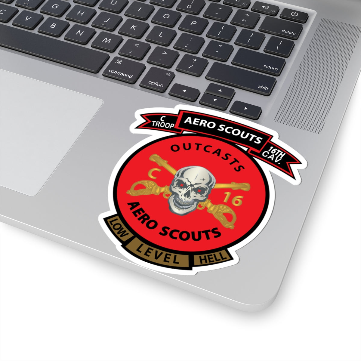 Kiss-Cut Stickers - C Co 16th Cavalry Regiment Aero Scouts - Vietnam - SSI X 300