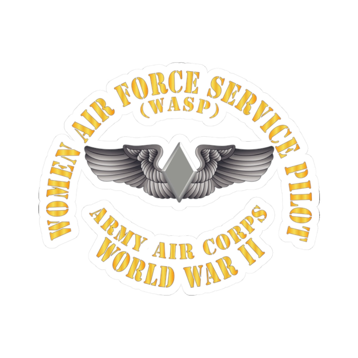 Kiss-Cut Stickers - AAC - WASP Wing (Women Air Force Service Pilot)