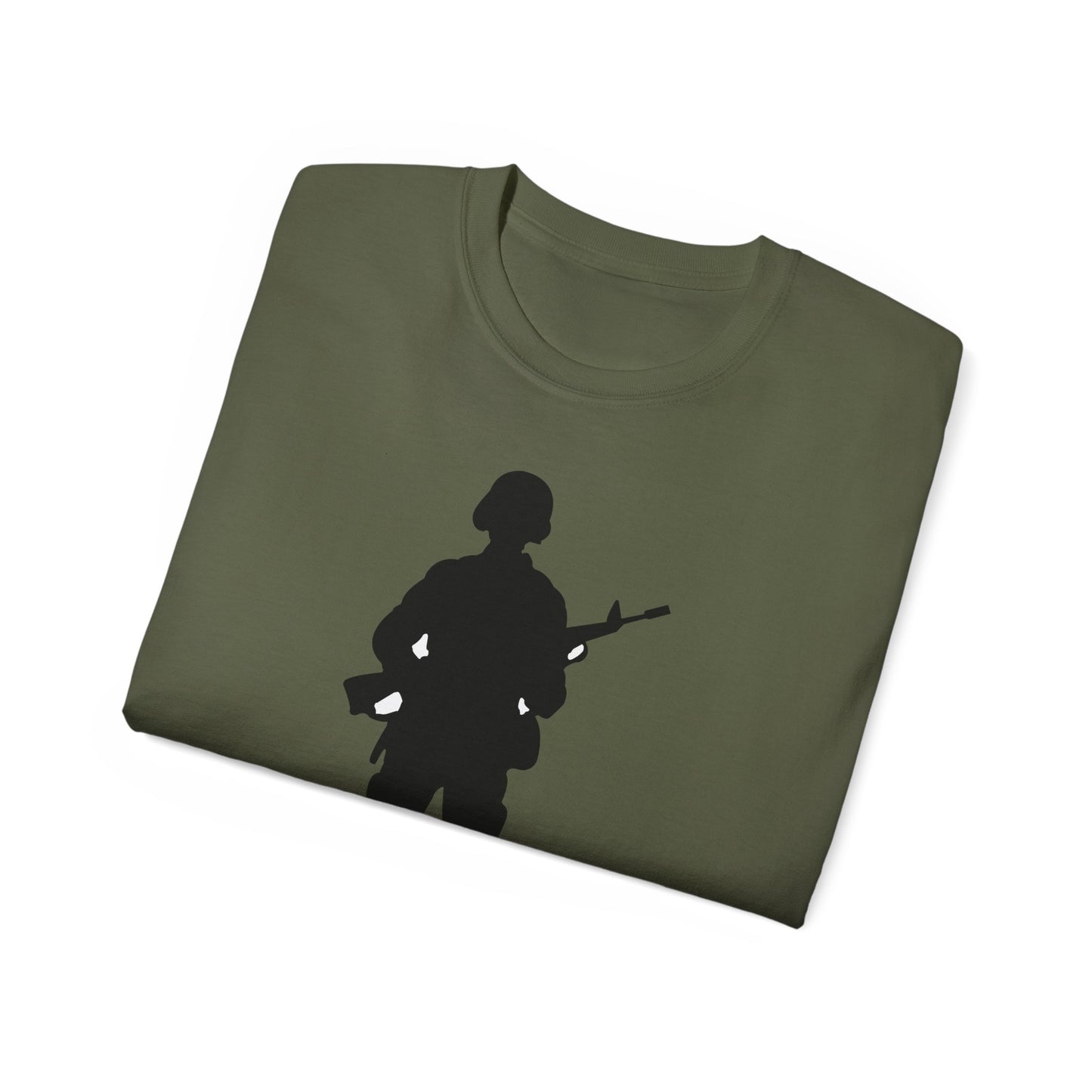 Unisex Ultra Cotton Tee - Army - Soldier - Silhouette X 300