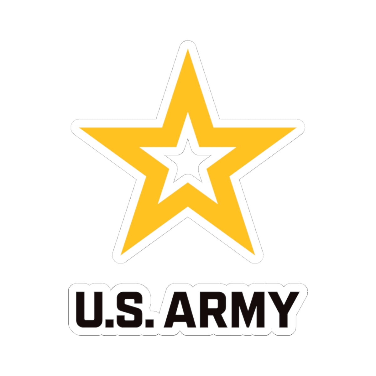 Kiss-Cut Stickers - Army Star W Us Army