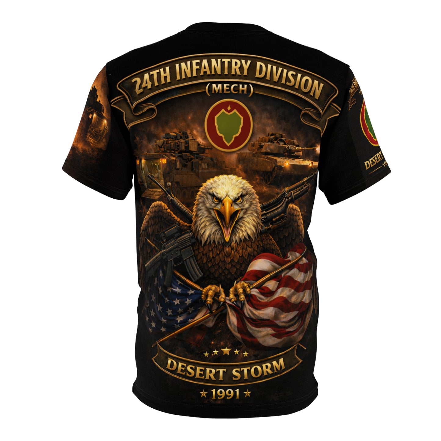 24th Infantry Division "Deep Inside Iraq" Tribute Tee — Operation Desert Storm