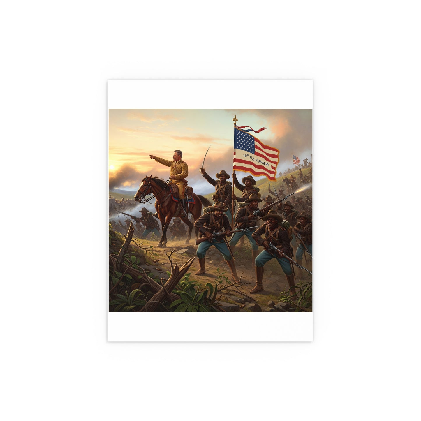 Indoor and Outdoor Silk Posters - Charge up JanJuan Hill