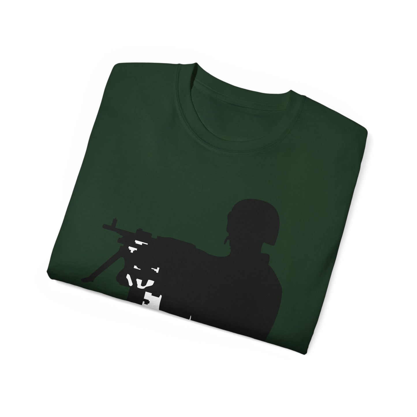 Unisex Ultra Cotton Tee - Army - Soldier - MG Vehicle Mounted - Silhouette X 300