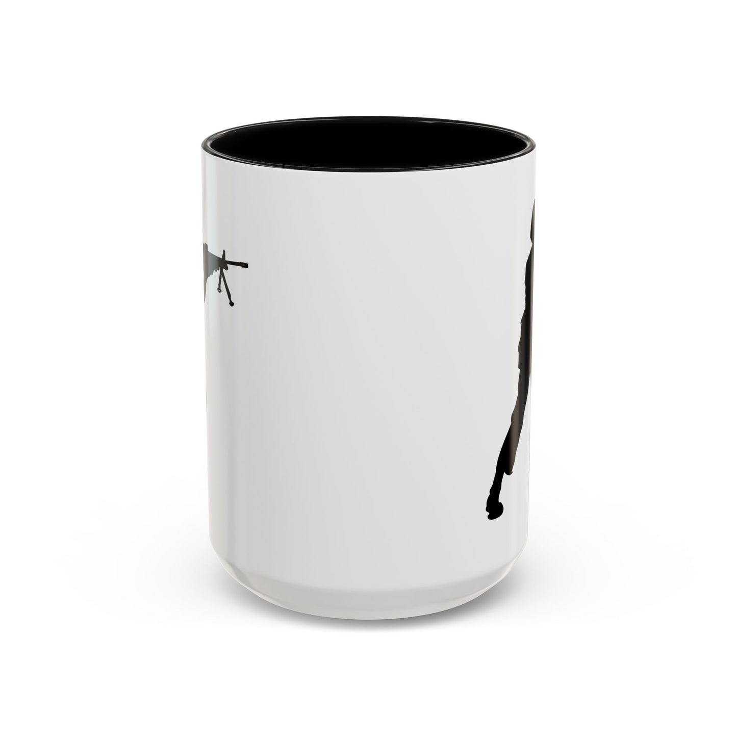 Accent Coffee Mug (11oz & 15oz) - Army - Soldier - MG Assault - Silhouette X 300
