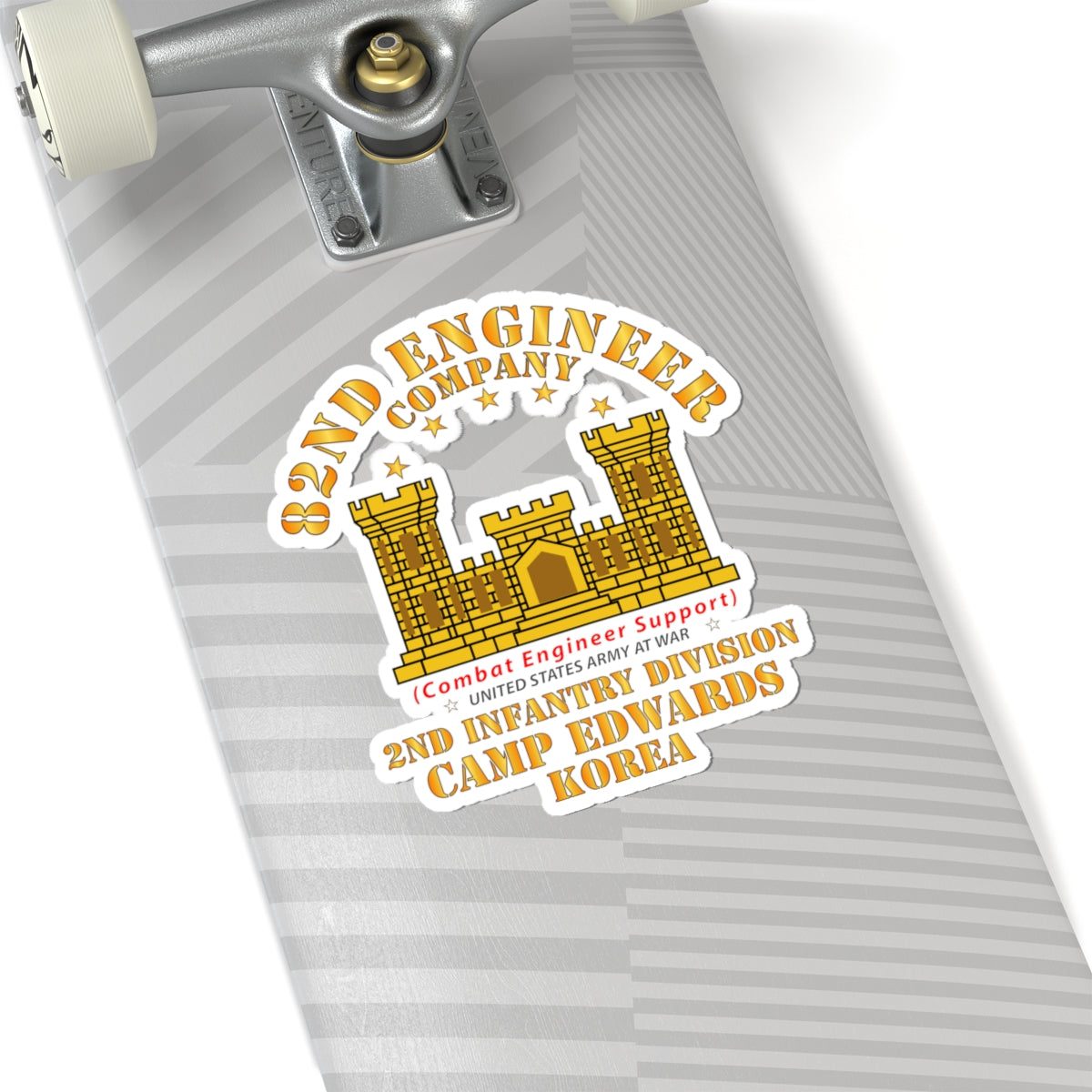 Kiss-Cut Stickers - 82nd Engineer Company - Camp Edwards - Korea