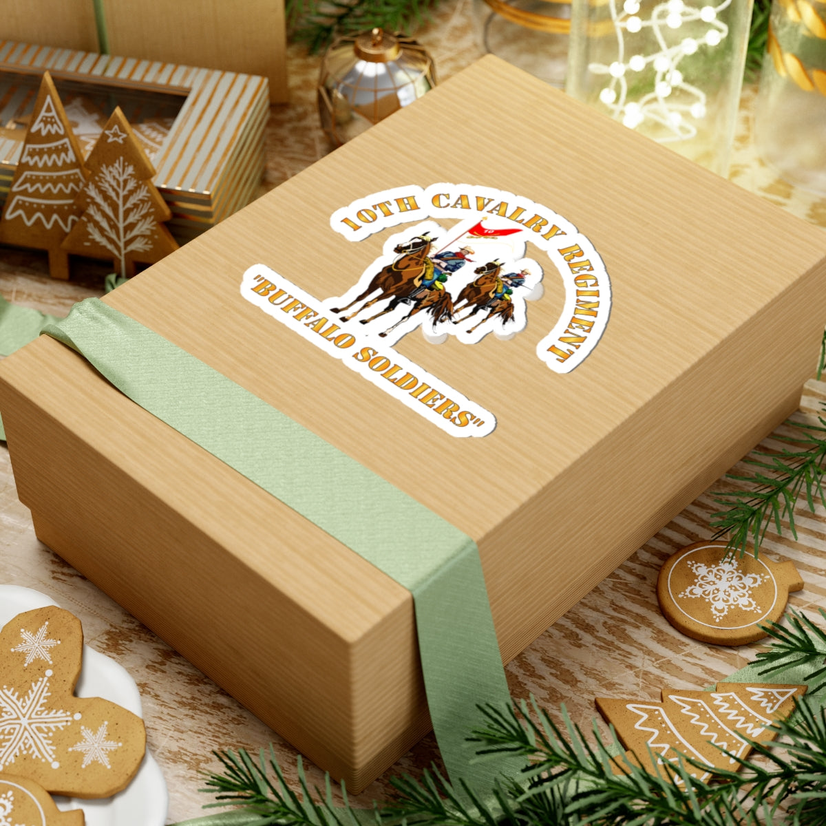 Kiss-Cut Stickers - 10th Cavalry Regiment w Cavalrymen - Buffalo Soldiers