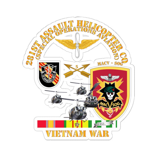 Kiss-Cut Stickers - 281st AHC MAC V SOG w SVC