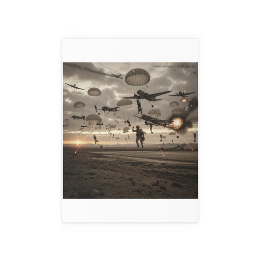 Indoor and Outdoor Silk Posters - Operation Torch Nov 1942