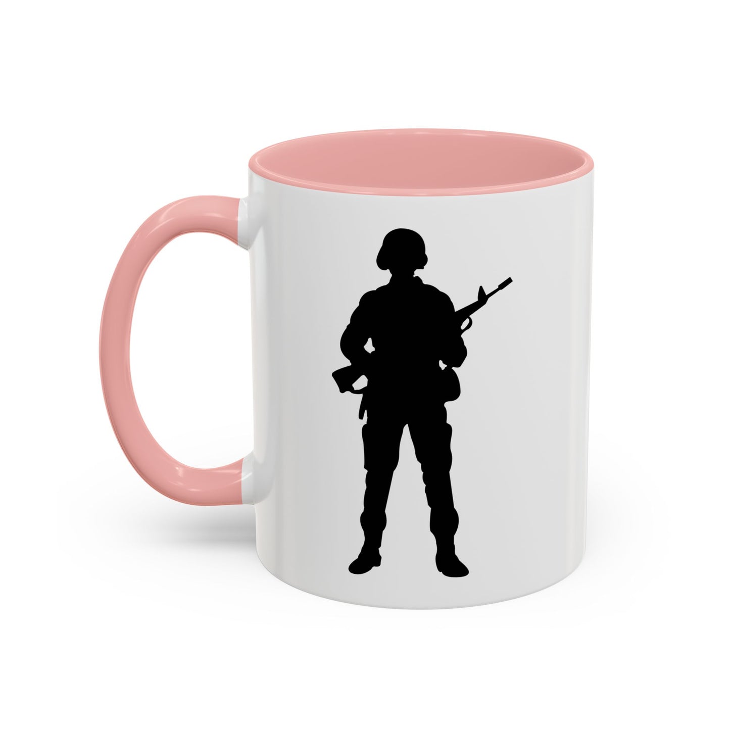 Accent Coffee Mug (11oz & 15oz) - Army - Soldier - Silhouette X 300