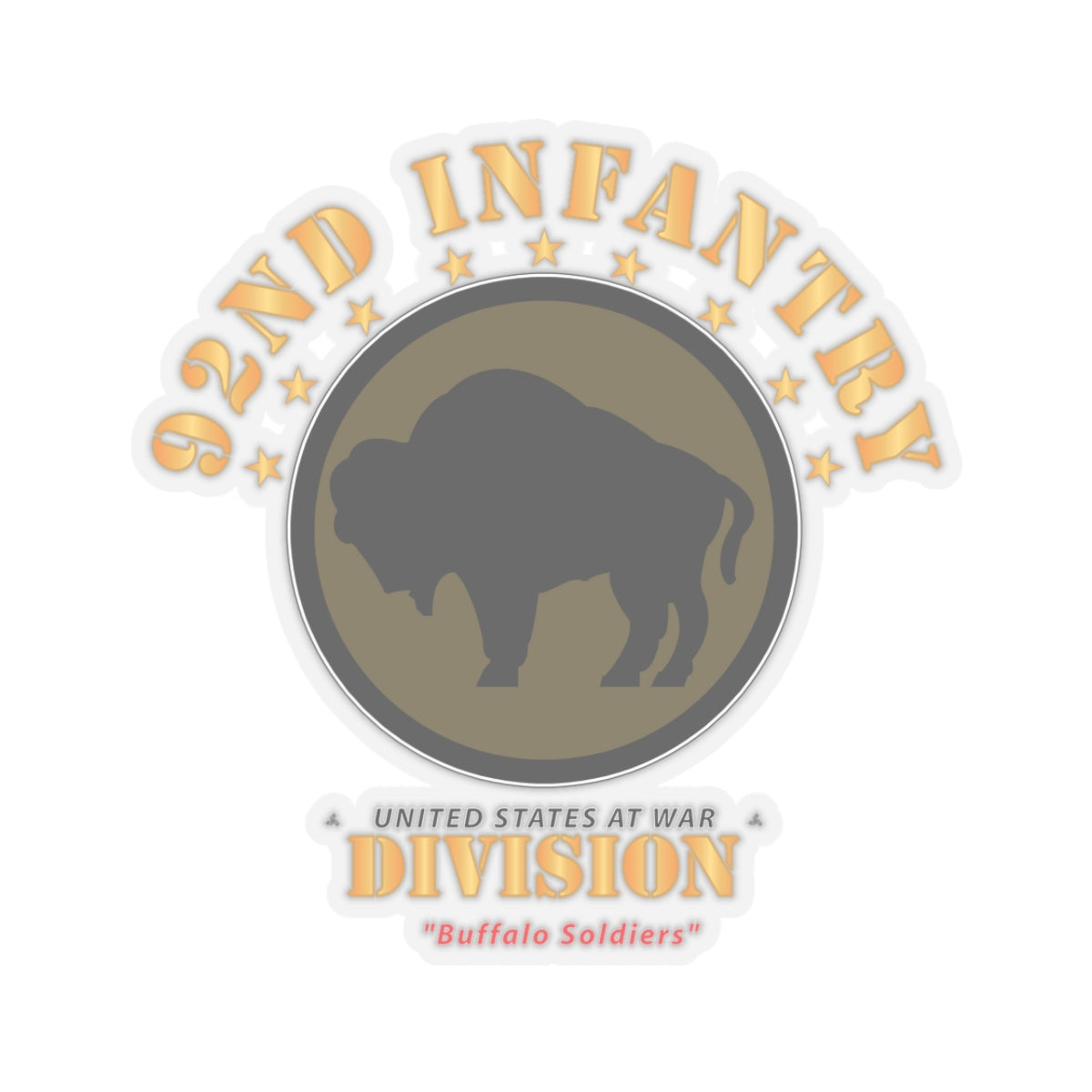 Kiss-Cut Stickers - 92nd Infantry Division - Buffalo Soldiers