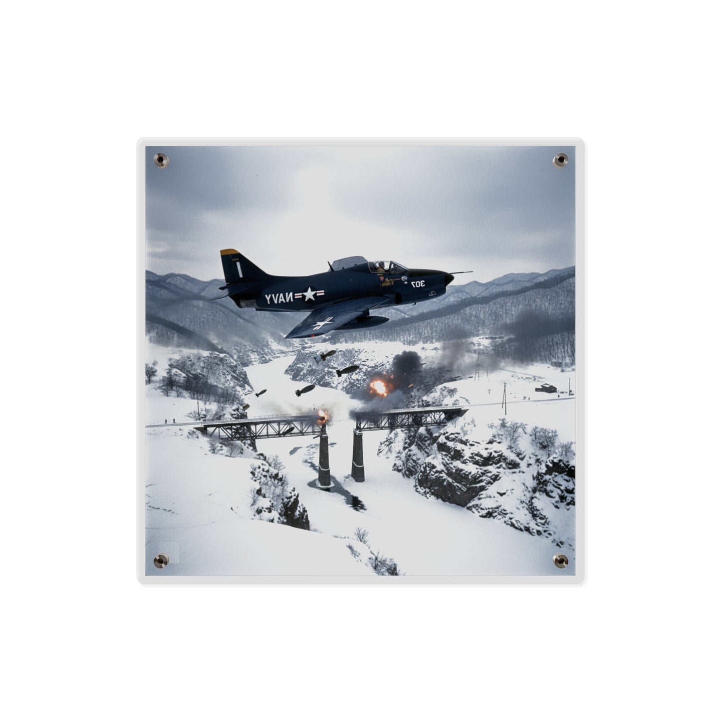 Acrylic Wall Art Panel - Attack at Majon-ni and Samdong-ni during Korean War