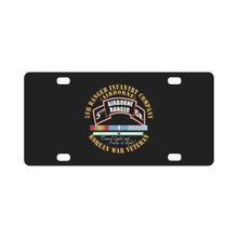 Load image into Gallery viewer, 5th Ranger Infantry Company - Airborne - Korea w SVC Ribbons X 300 Classic License Plate
