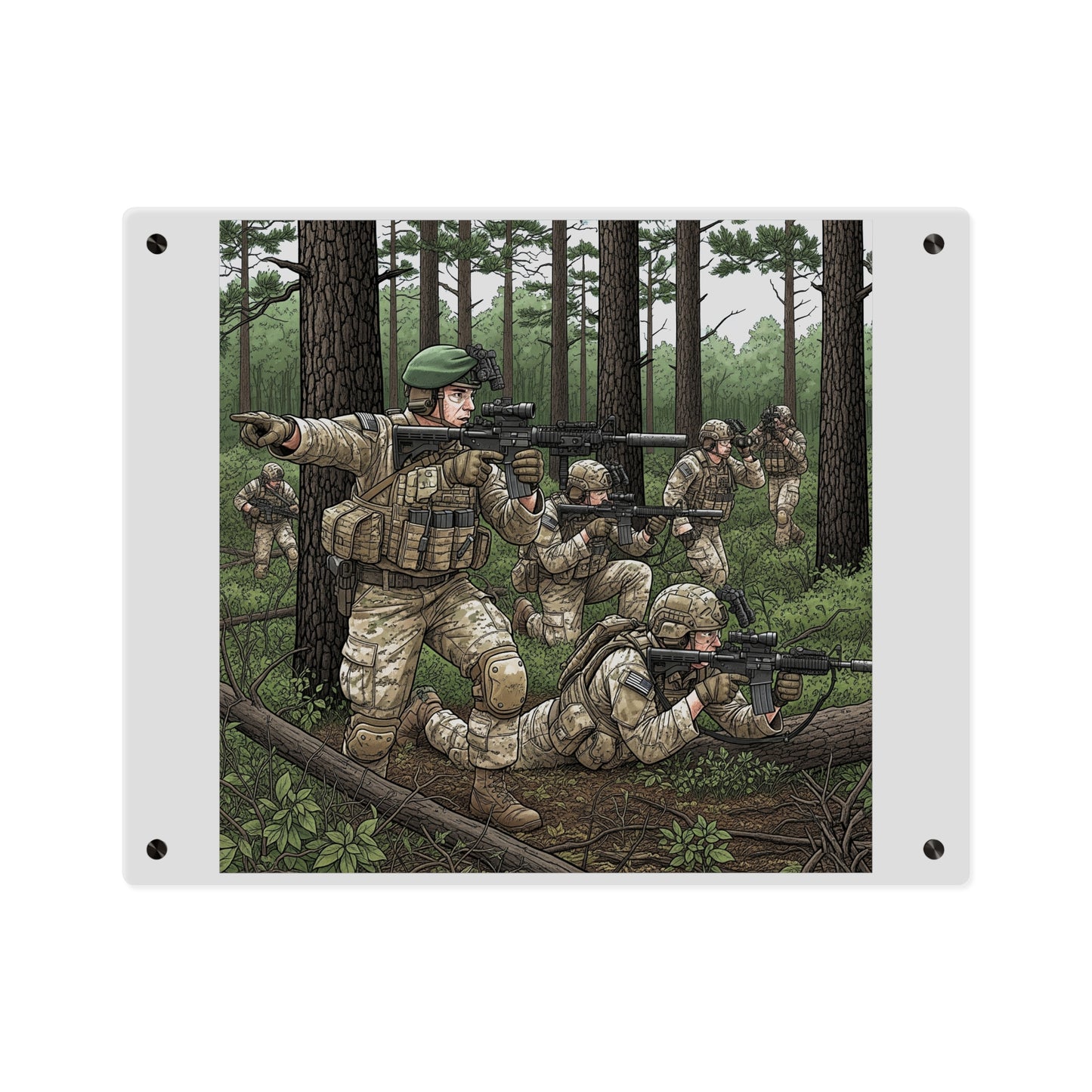 Acrylic Wall Art Panel - Special Forces training at McKall