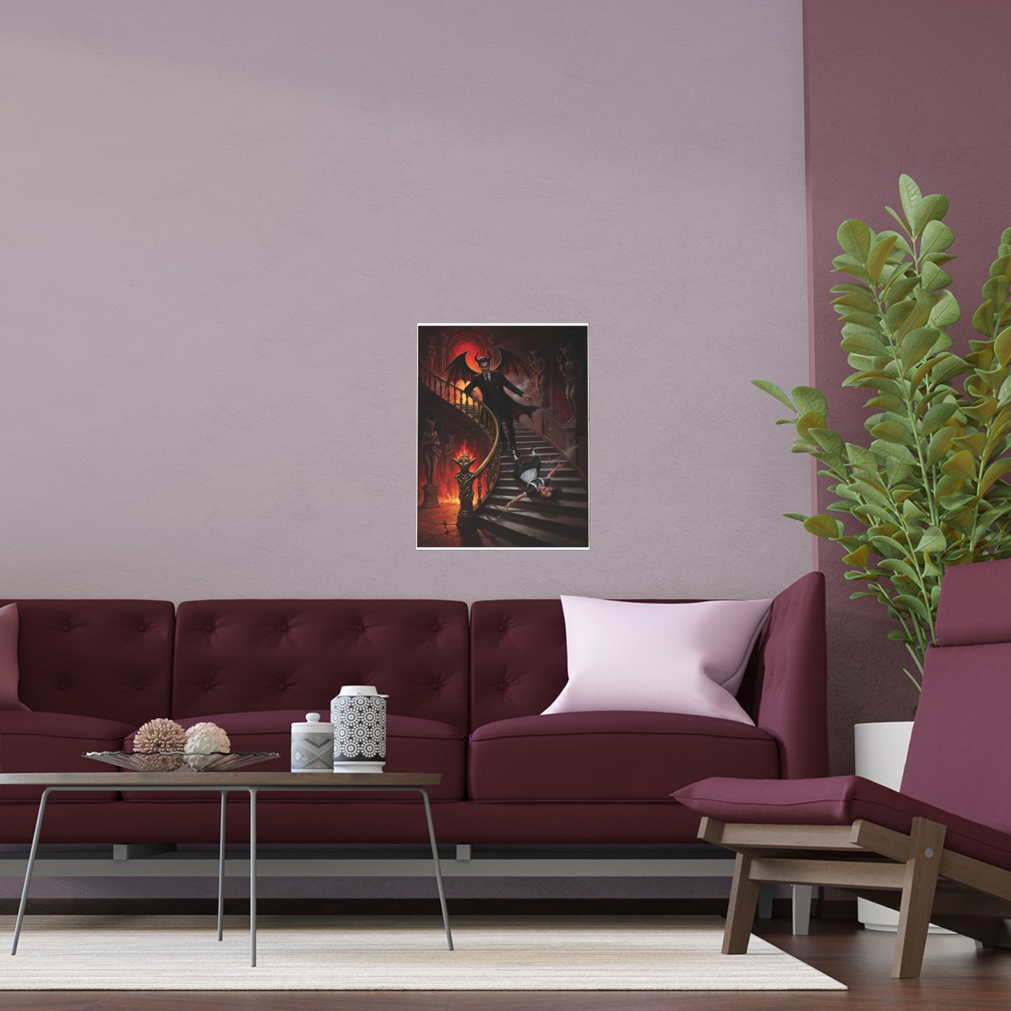 Indoor and Outdoor Silk Posters - devil and maid