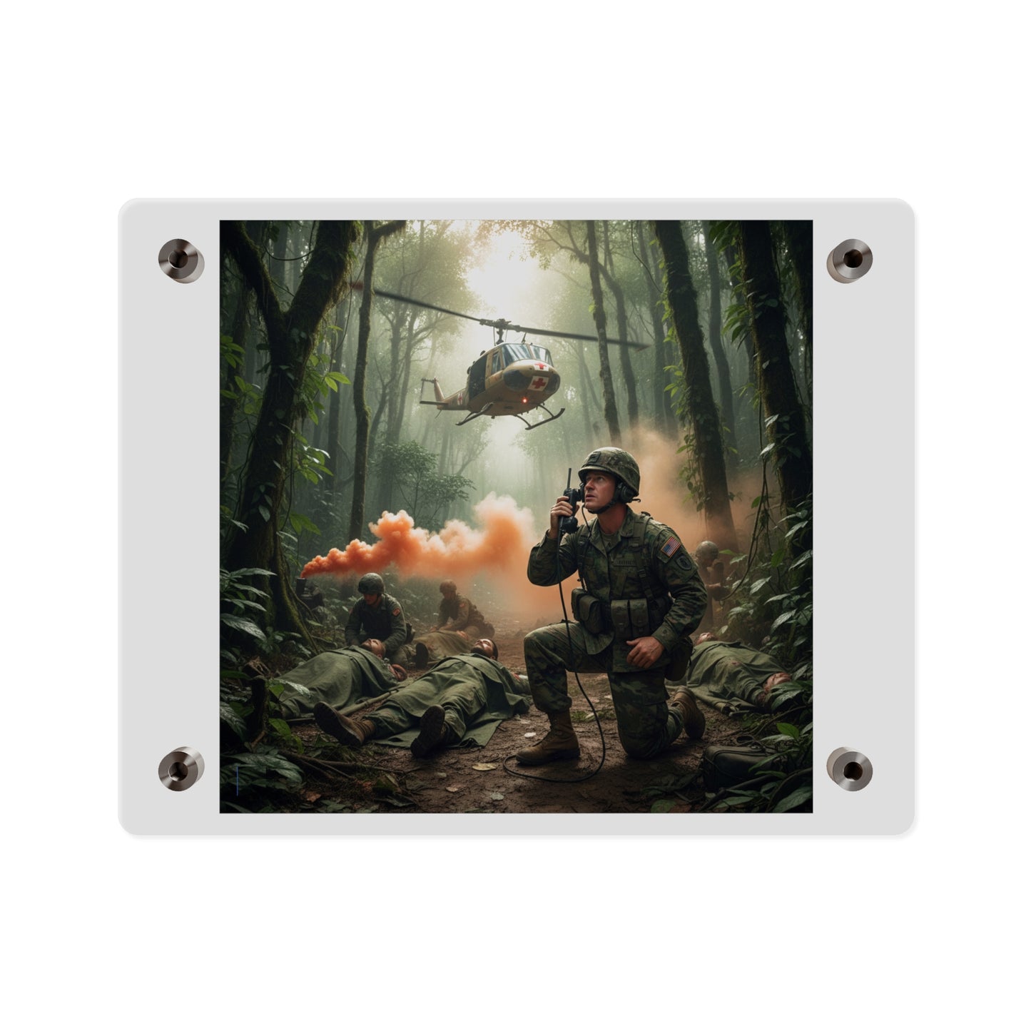 Acrylic Wall Art Panel - Medevac Request - Vietnam