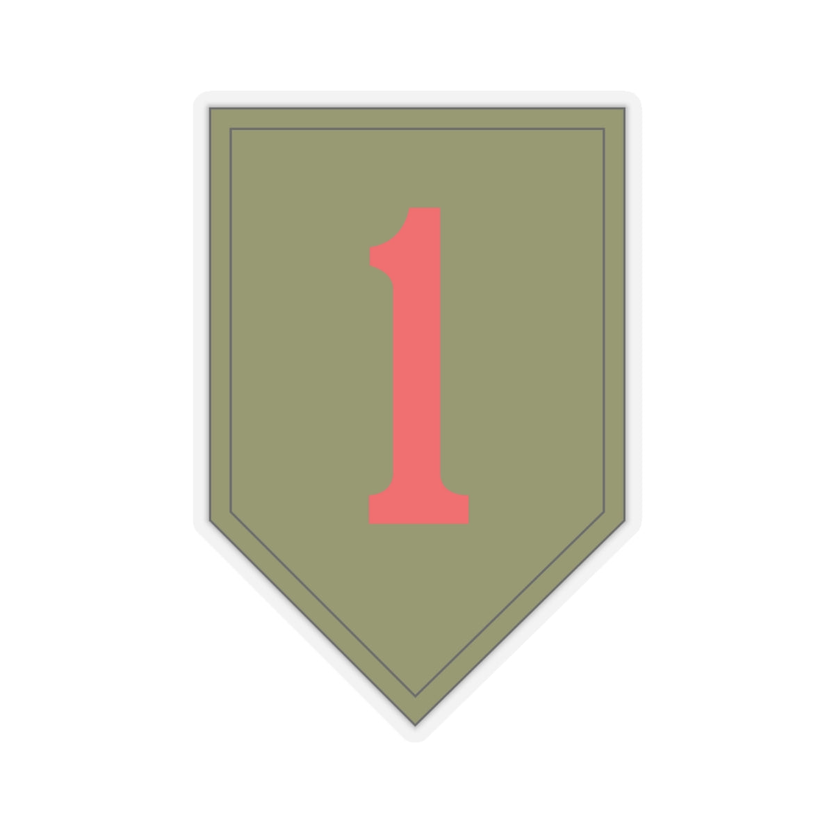Kiss-Cut Stickers - SSI - 1st Infantry Division wo Txt X 300
