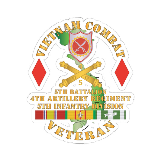 Kiss-Cut Stickers - Vietnam Combat Vet - 5th Bn 4th Artillery - 5th Inf Div