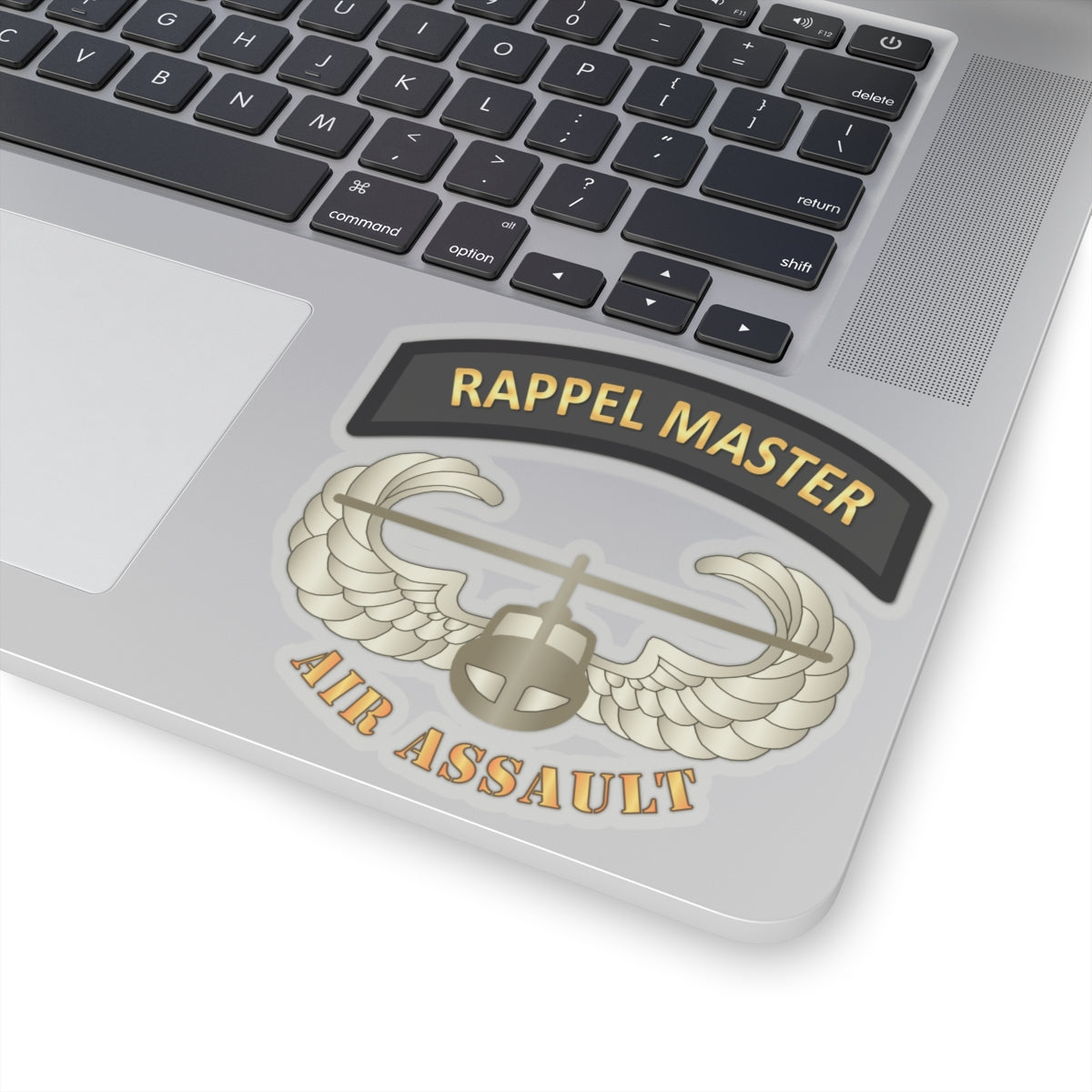 Kiss-Cut Stickers - Rappel Master Tab w Air Assault Badge