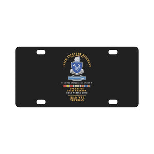 179th Infantry Regiment - Tomahawks - Iraq Surge 2008 w CIB - OIF - IRAQ SVC X 300 Classic License Plate