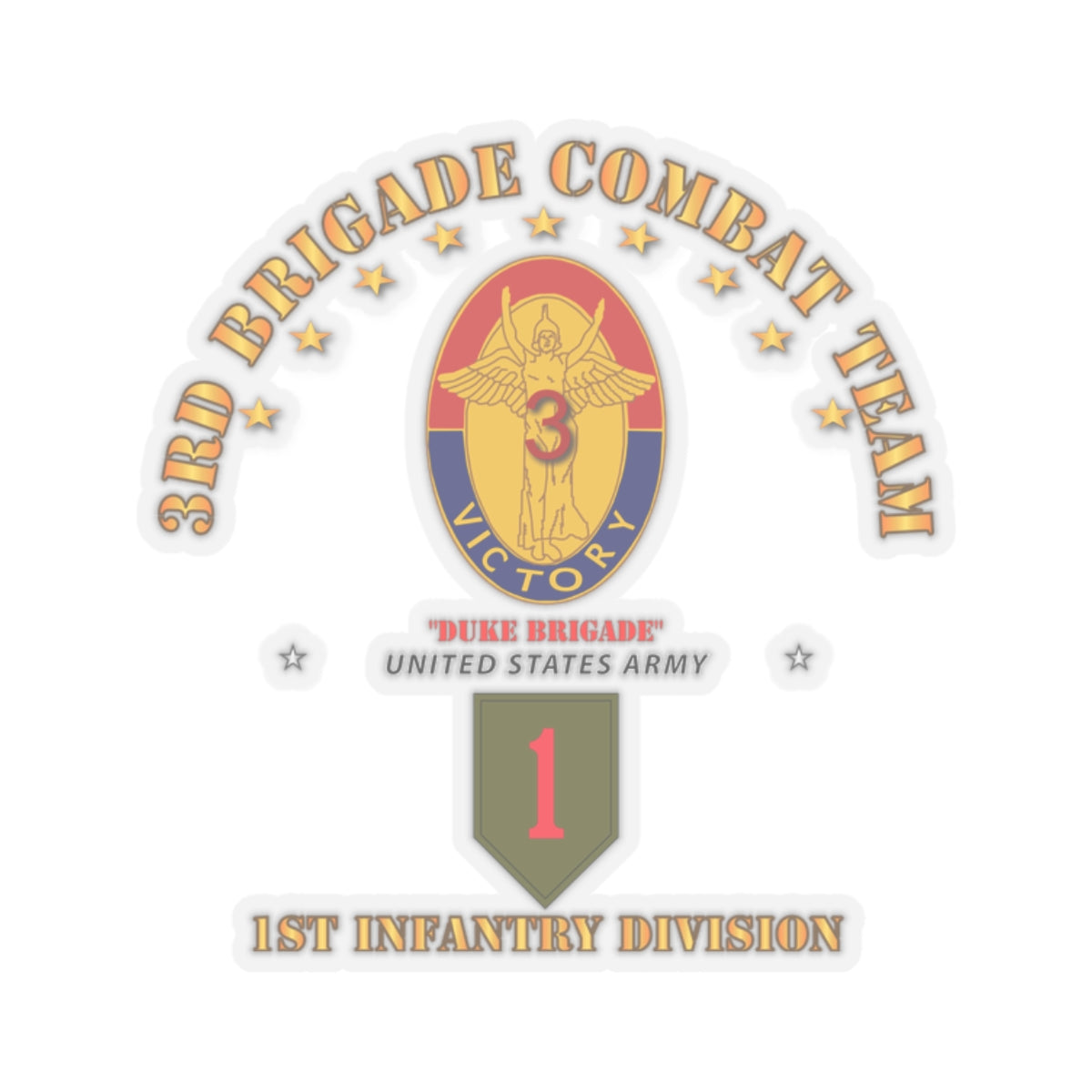 Kiss-Cut Stickers - 3rd Bde Combat Tm - 1st Infantry Div