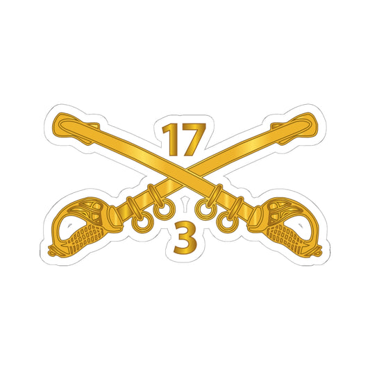Kiss-Cut Stickers - 3rd Squadron 17th Cavalry Regiment Branch wo Txt