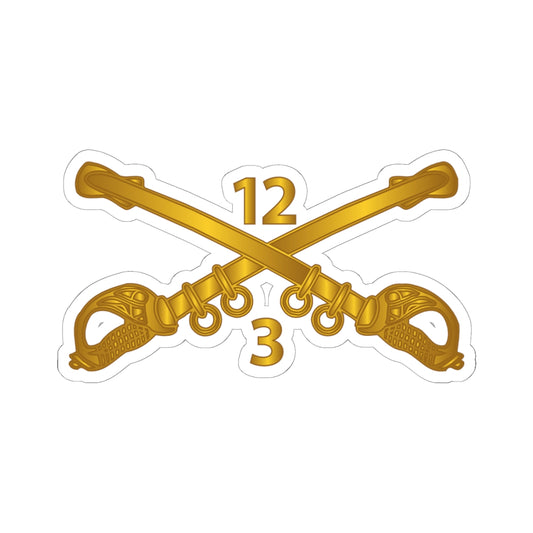 Kiss-Cut Stickers - 3rd Squadron - 12th Cavalry Branch wo Txt