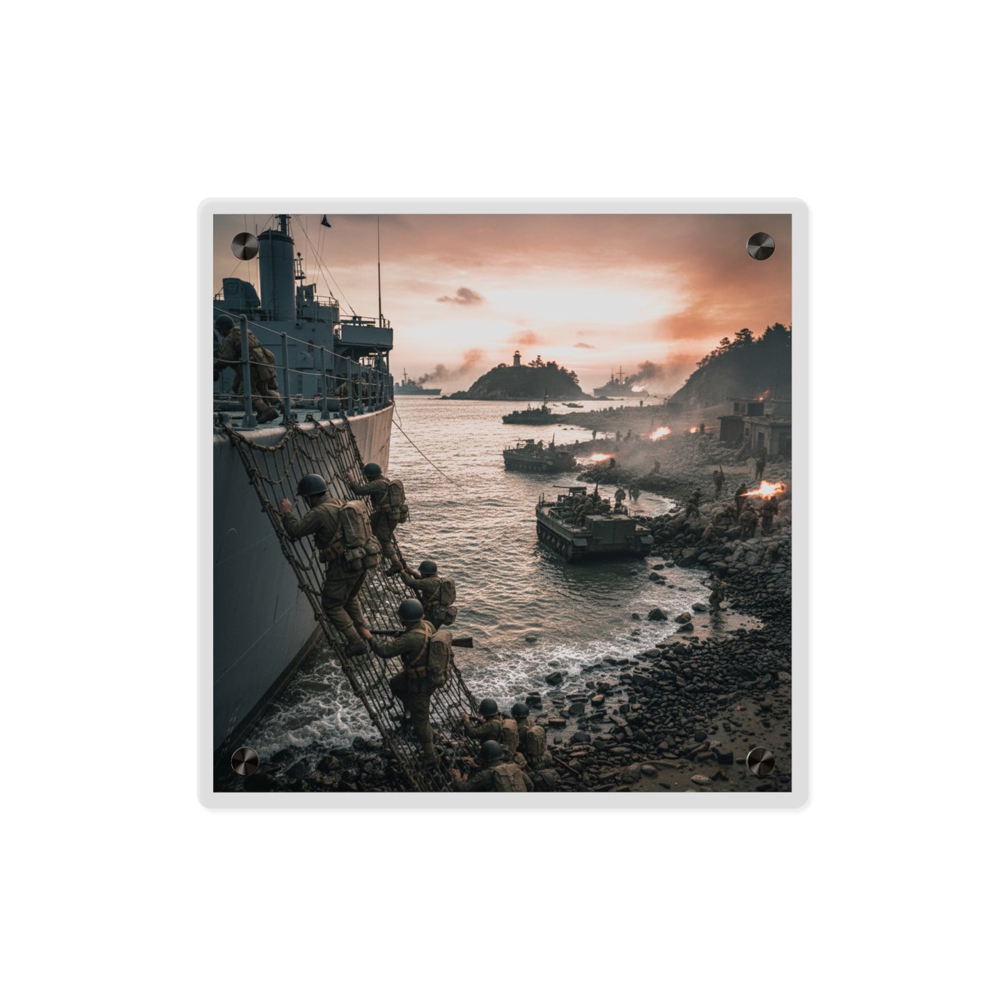 Acrylic Wall Art Panel - Inchon Landing - Korean War