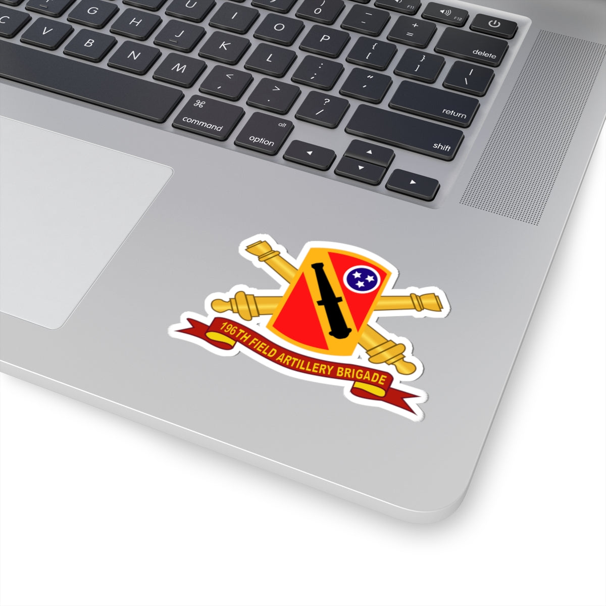 Kiss-Cut Stickers - 196th Field Artillery Brigade SSI w Br - Ribbon X 300