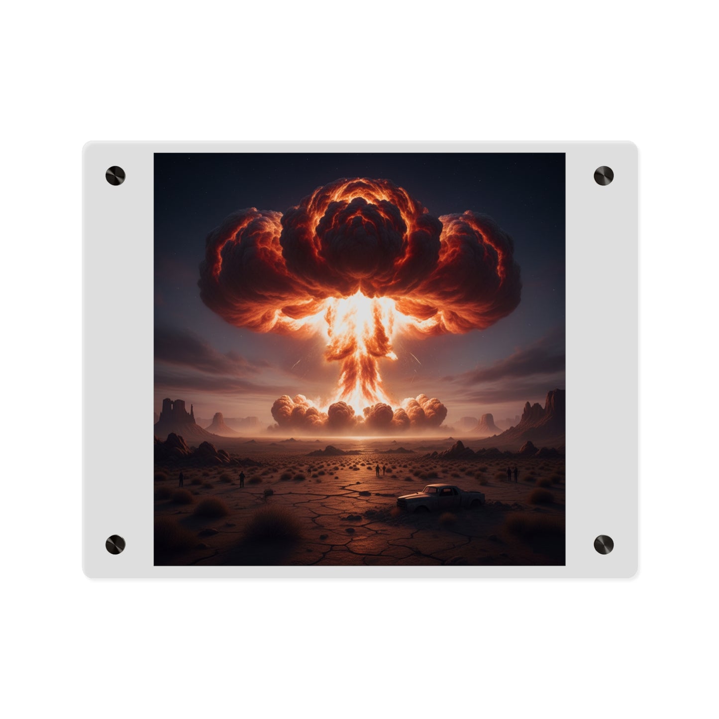 Acrylic Wall Art Panel - Atomic Blast in the desert