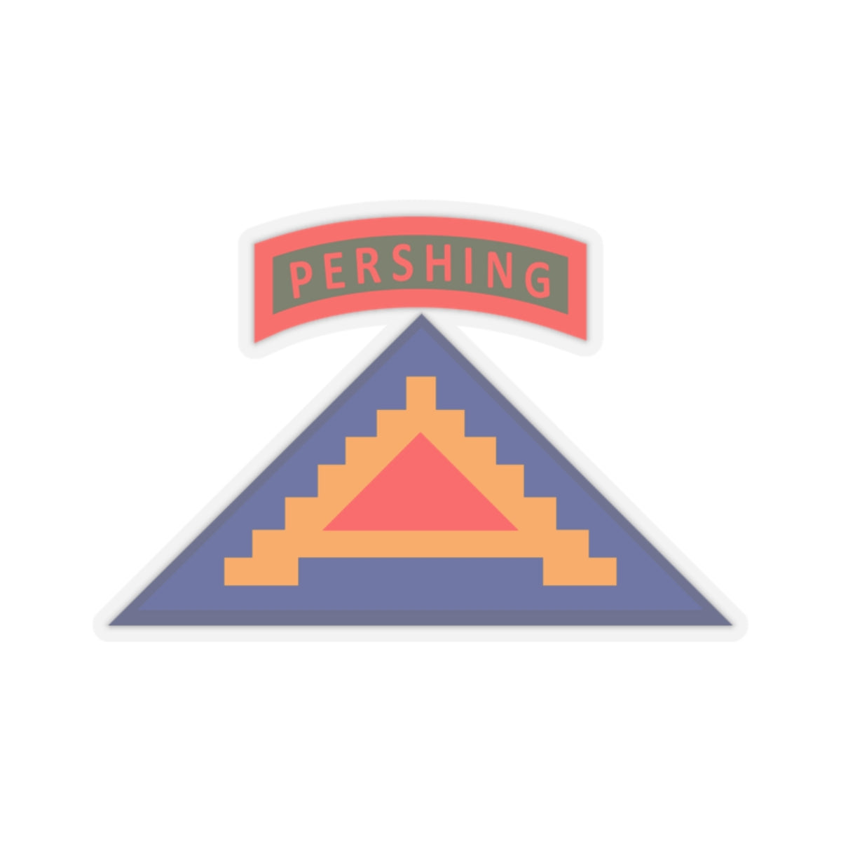 Kiss-Cut Stickers - 56th Artillery Brigade - 7th Army w Pershing Tab wo Txt