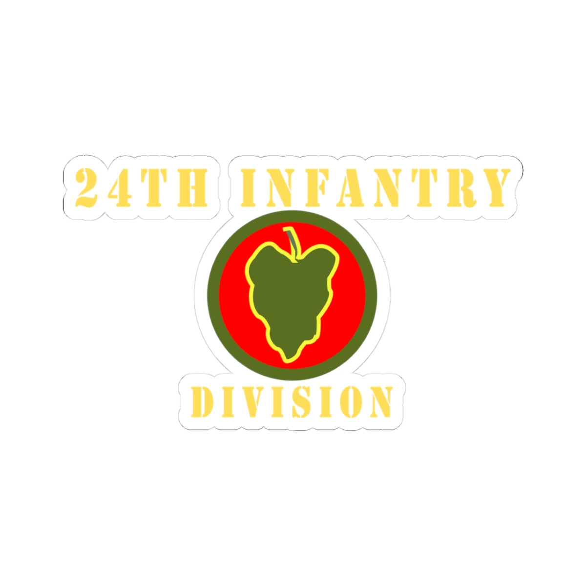Kiss-Cut Stickers - SSI - 24th Infantry Division X 300