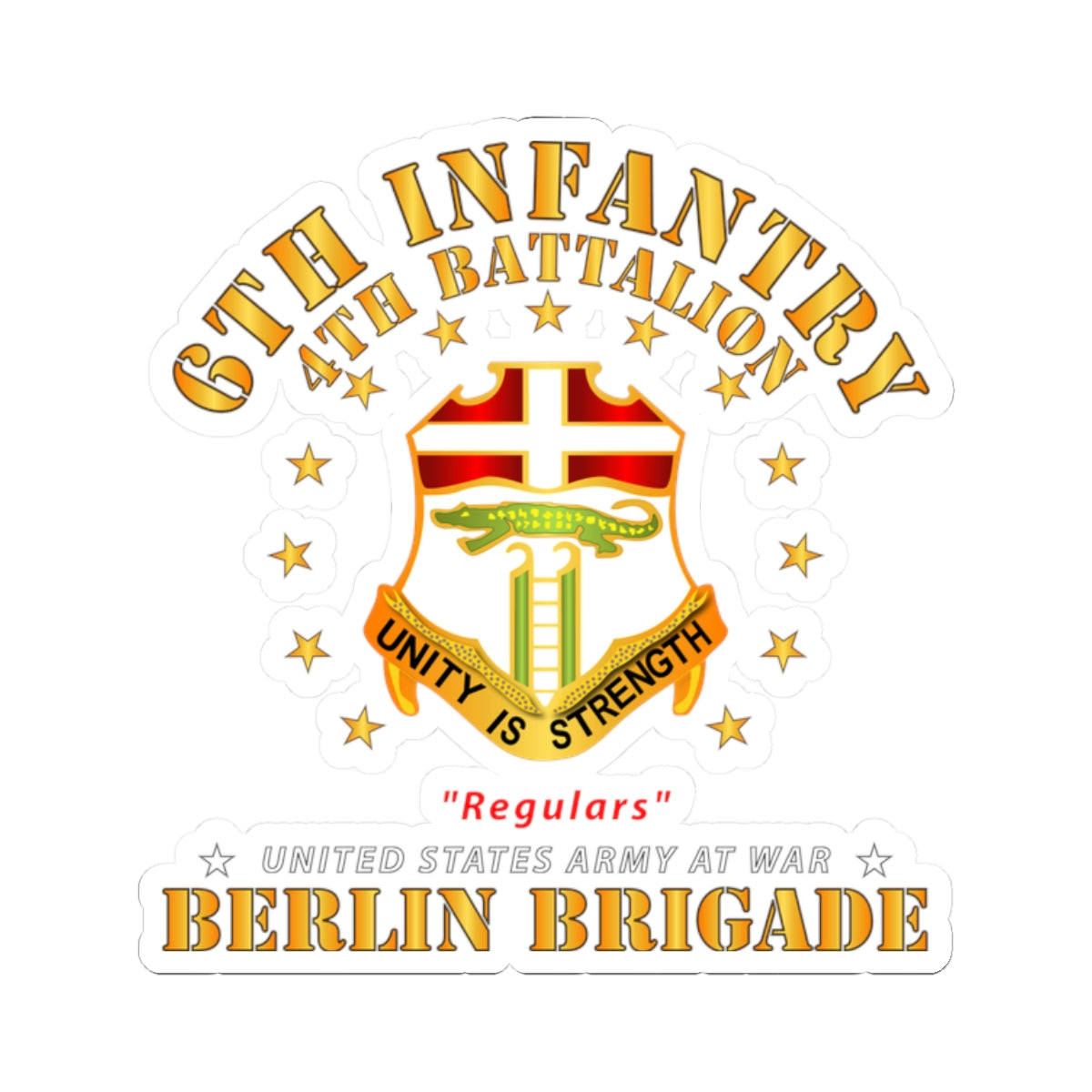 Kiss-Cut Stickers - 4th Battalion 6th Infantry - Berlin Brigade X 300