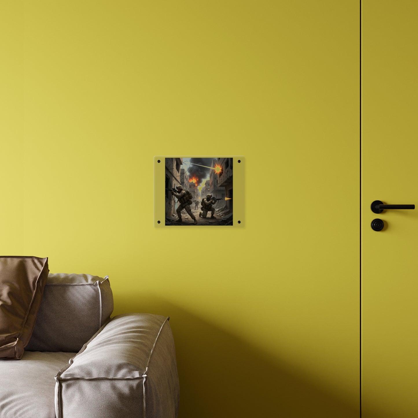 Acrylic Wall Art Panel - Marines in  the 2nd Battle of Fallujah