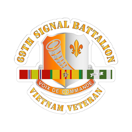 Kiss-Cut Stickers - 69th Signal Battalion - Vietnam Veteran w VN SVC CEN