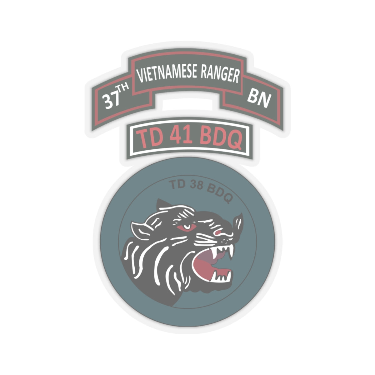 Kiss-Cut Stickers - ARVN - 37th Vietnamese Ranger Battalion