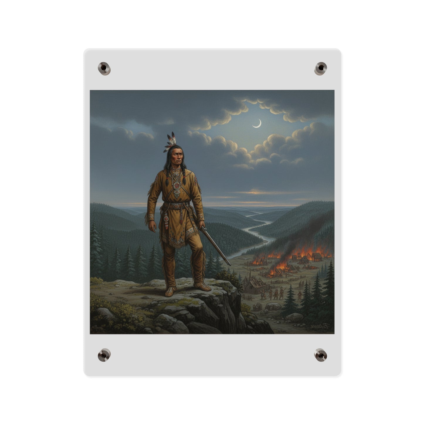 Acrylic Wall Art Panel - The Last Mohican