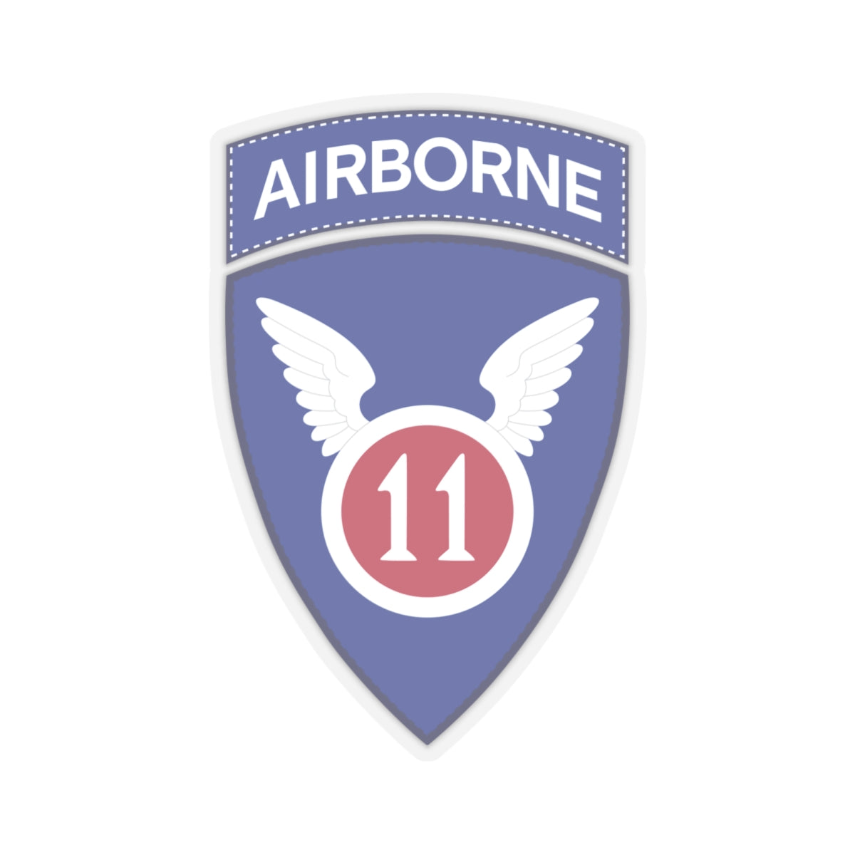 Kiss-Cut Stickers - 11th Airborne Division - SSI wo Txt X 300