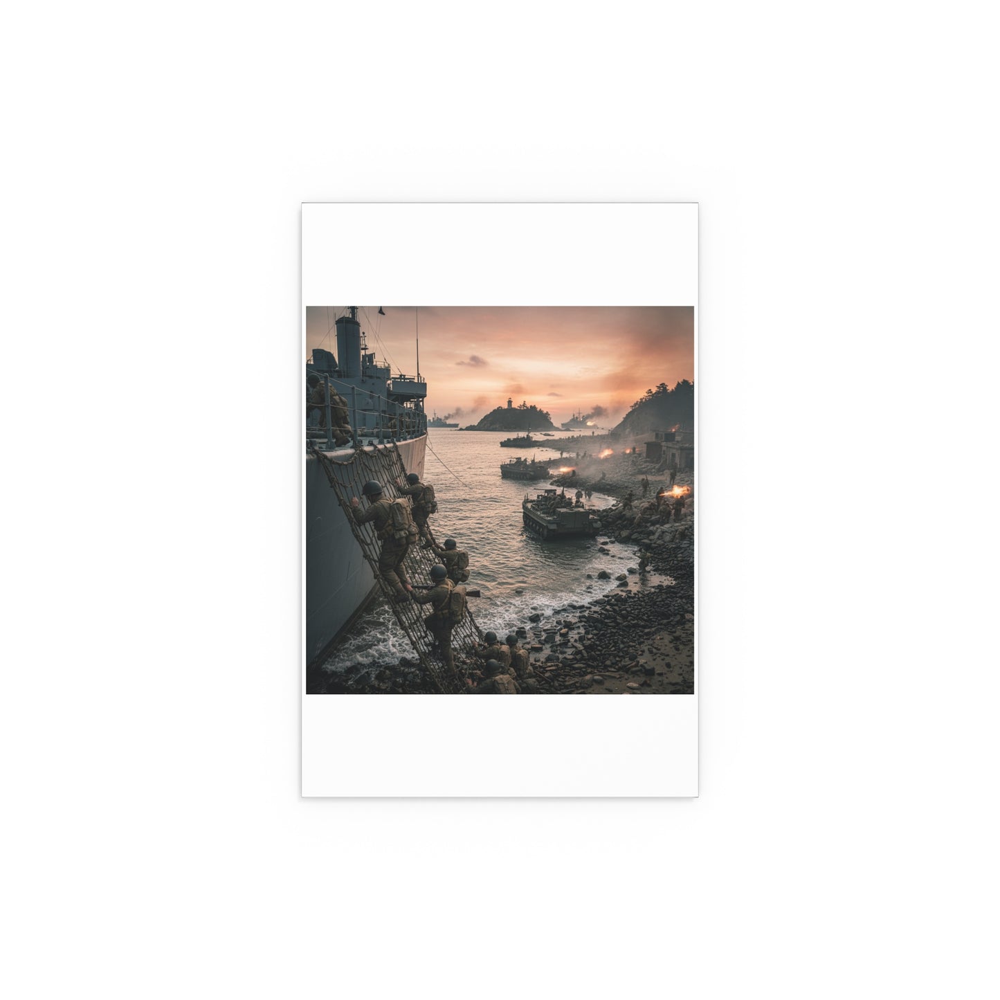 Indoor and Outdoor Silk Posters - Inchon Landing - Korean War