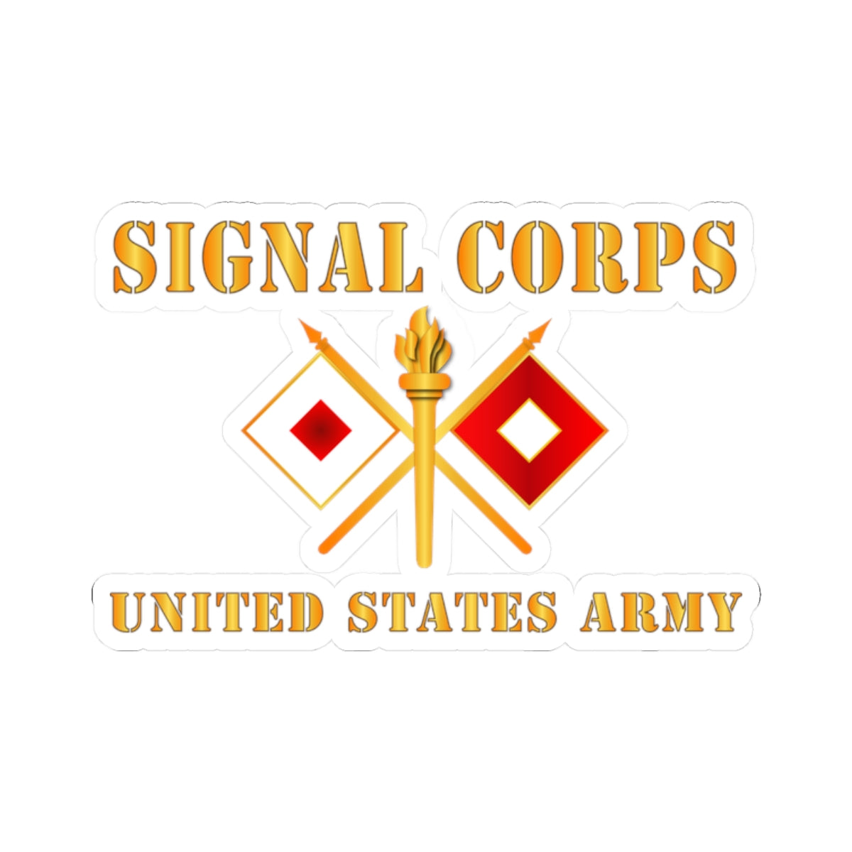 Kiss-Cut Stickers - Signal Corps - Branch - US Army X 300