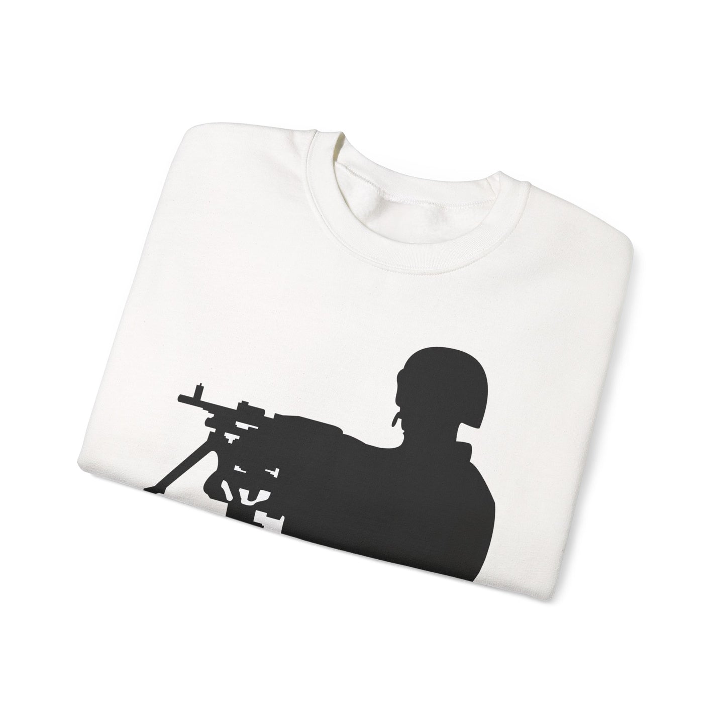 Crewneck Sweatshirt - Army - Soldier - MG Vehicle Mounted - Silhouette X 300