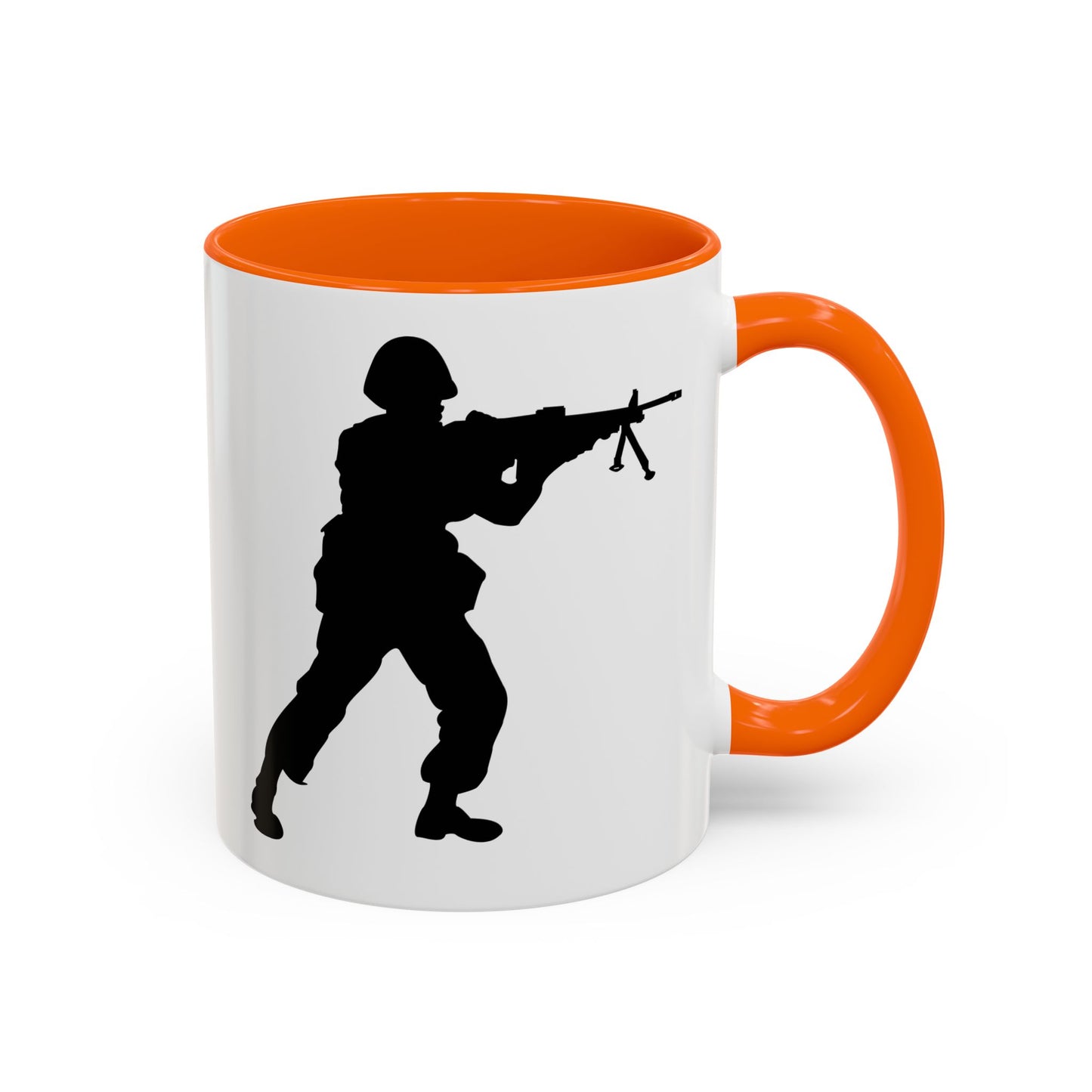 Accent Coffee Mug (11oz & 15oz) - Army - Soldier - MG Assault - Silhouette X 300
