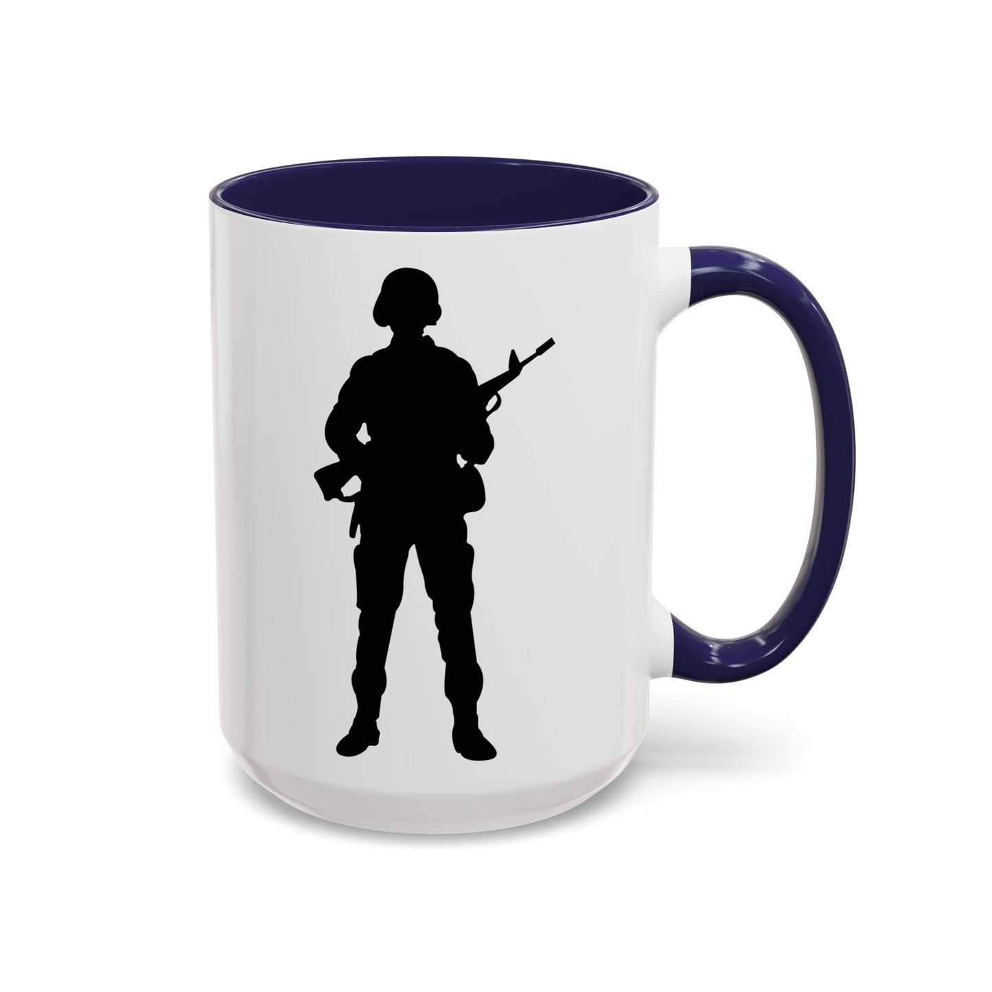 Accent Coffee Mug (11oz & 15oz) - Army - Soldier - Silhouette X 300