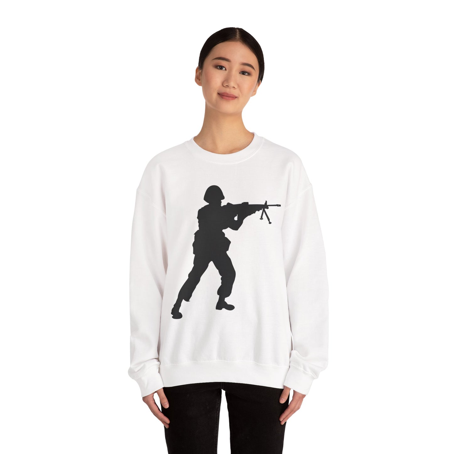 Crewneck Sweatshirt - Army - Soldier - MG Assault - Silhouette X 300