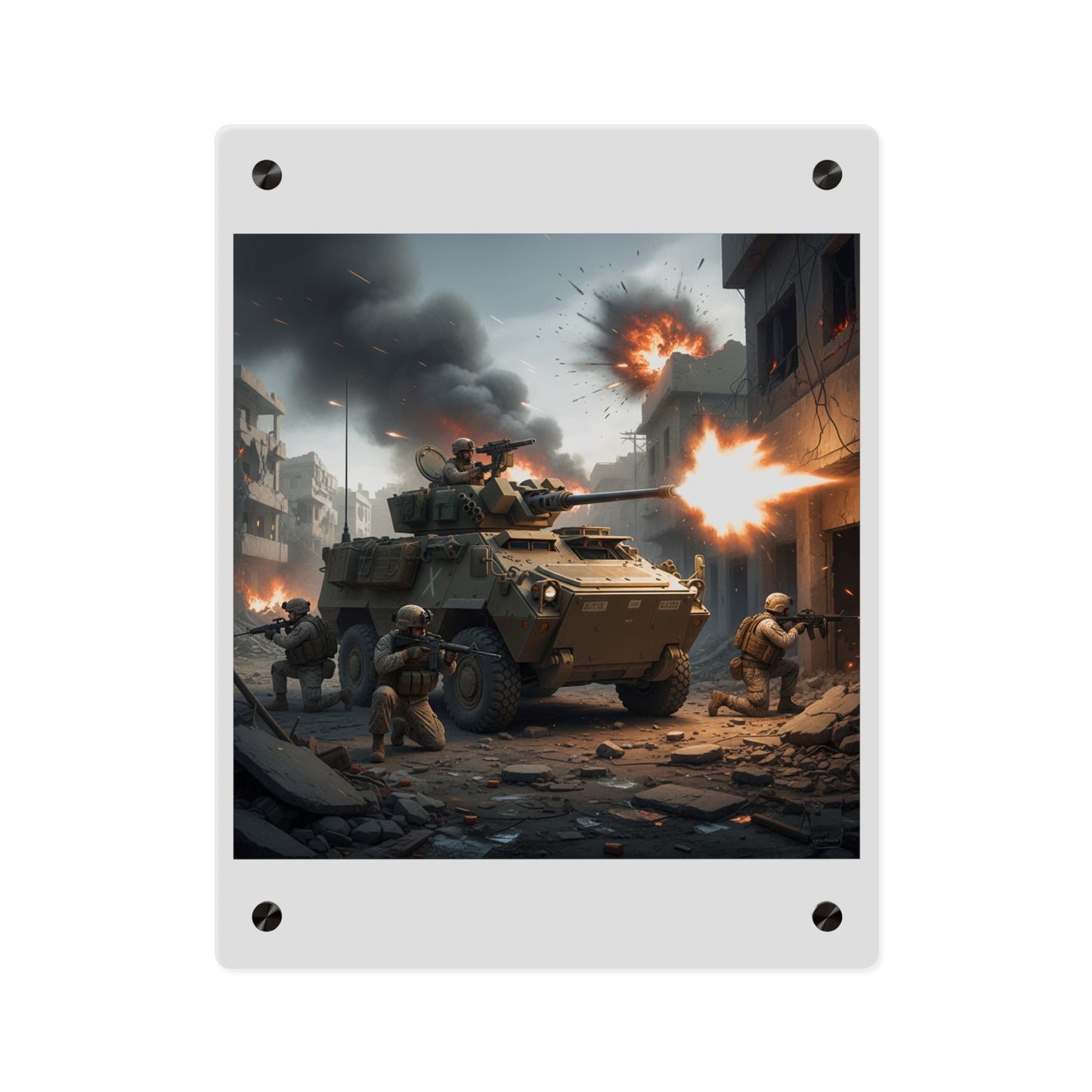 Acrylic Wall Art Panel - Marine LAV in support of the 2nd Battle of Fallujah