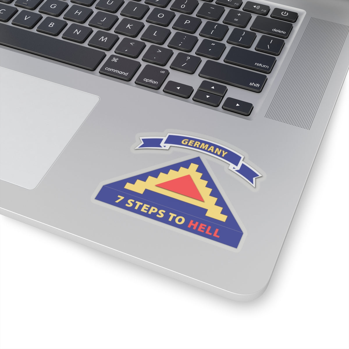 A kiss-Cut Stickers depicting the 7th United States Army, 7 Steps to Hell 
