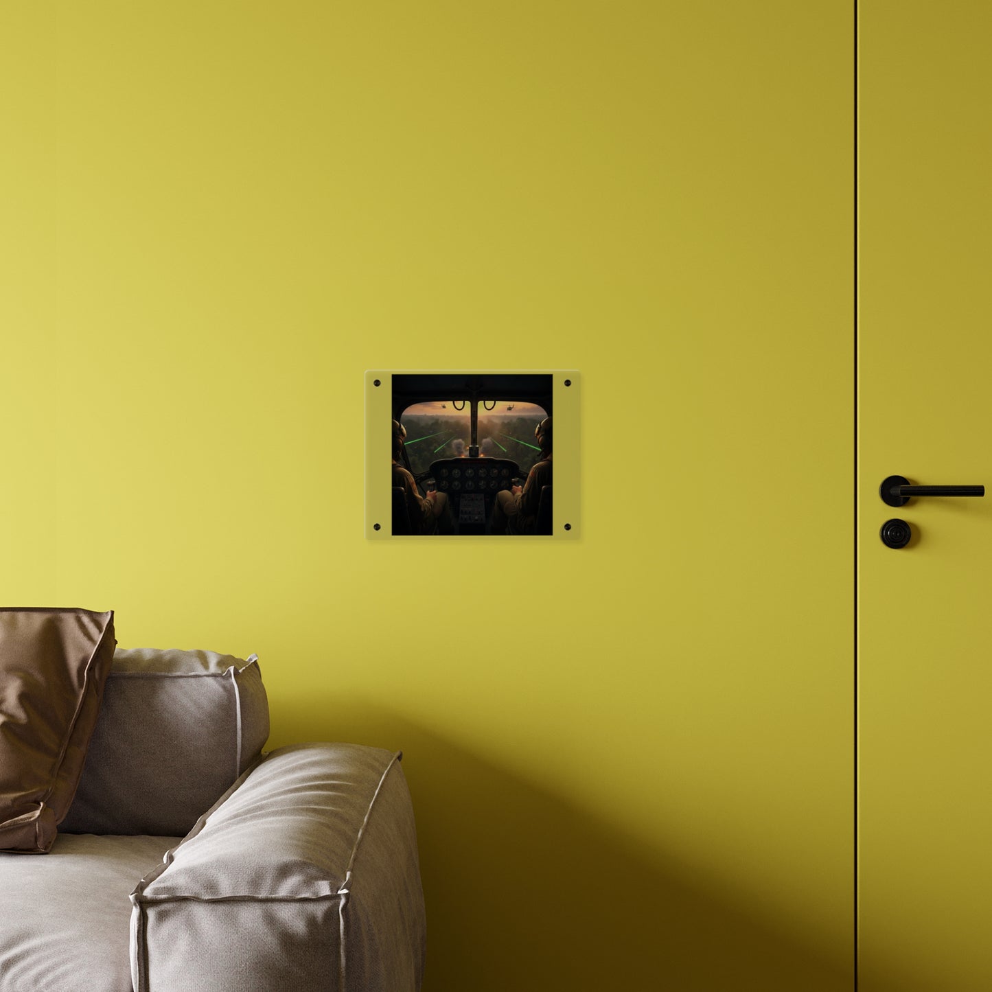 Acrylic Wall Art Panel - Pilots View Hot LZ - Vietnam