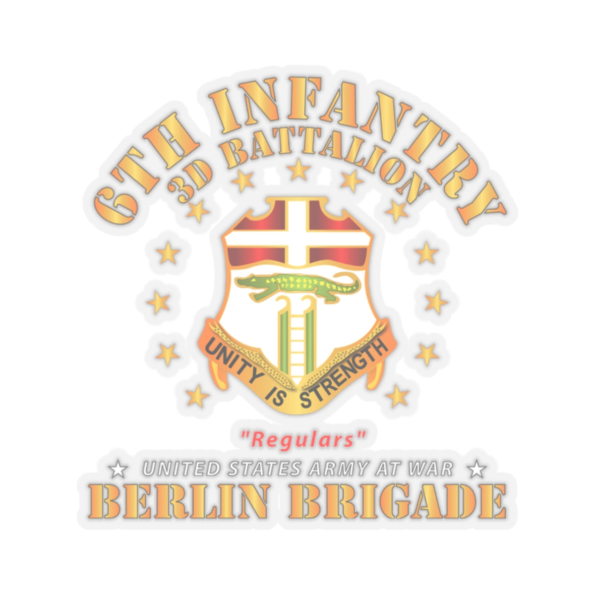 Kiss-Cut Stickers - 3d Battalion 6th Infantry - Berlin Brigade X 300