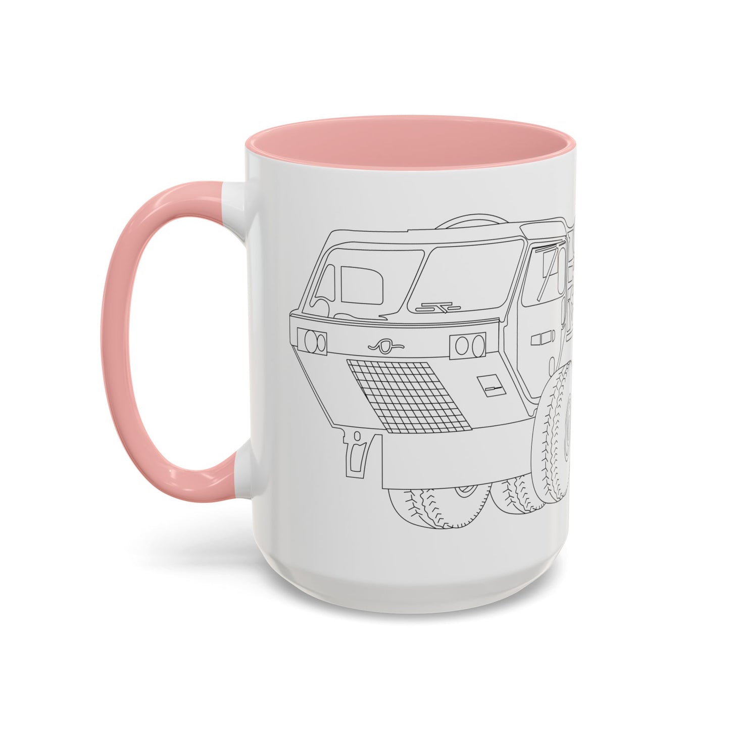 Accent Coffee Mug (11oz & 15oz) - Vehicle - Fuel Truck - Front Left Oblique X 300